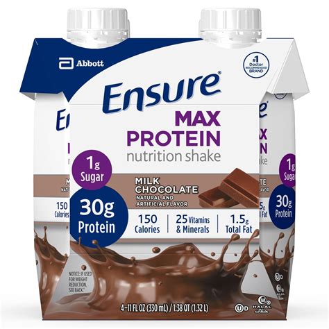 Ensure Max Protein Nutrition Shake with 30g of protein, 1g of Sugar ...