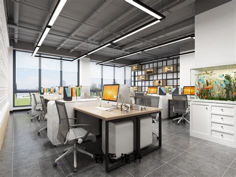 28万元办公空间600平米装修案例_效果图 - 600㎡电商办公室 - 设计本