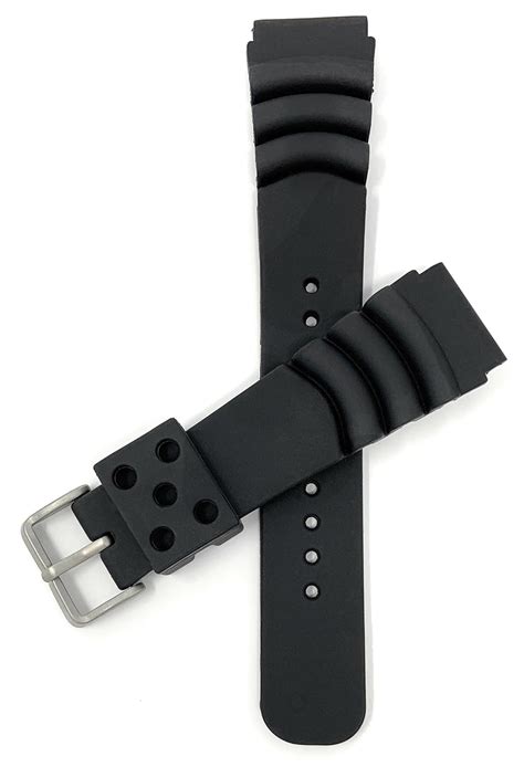 Bandini Bandini Black Rubber Sports Watch Band Strap for Seiko Diver ...