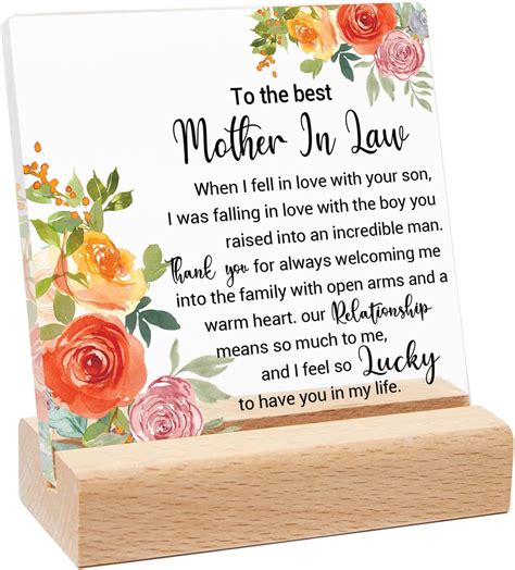 Mother In Law Gift, Mother In Law Gifts From Daughter In Law Birthday ...