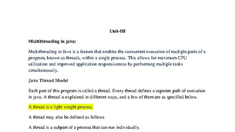 Multithreding Unit3 OOP CG - Unit-III Multithreading in java ...
