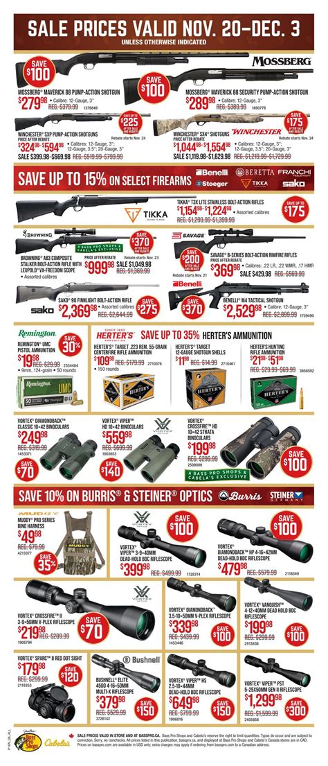 Cabela's & Bass Pro Black Friday Sale November 20 - December 3 2025