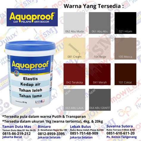 Jual (Kargo) Cat Pelapis Anti Bocor AQUAPROOF ukuran pail 20kg - Kargo ...