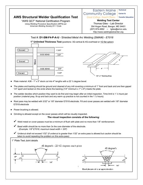 Welding Test D1.1 at Kevin Christensen blog