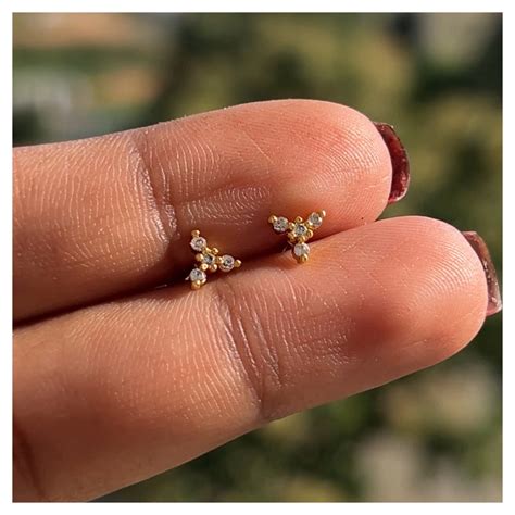 Gold plated studs – PIECE OF BLING