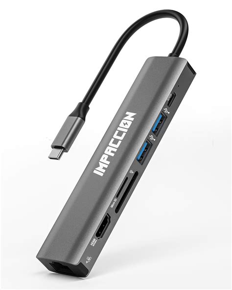 7 in 1 Multiport USB-C Hub, Type C Docking Station HDMI 4K@60HZ 100W PD ...