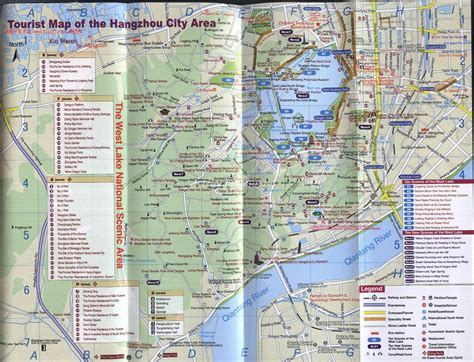 Tourist Map of the Hangzhou City Area - Maps of Hangzhou