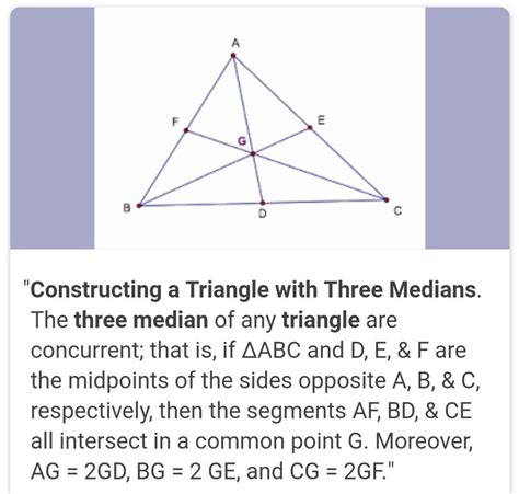 How to construct a triangle when three medians are given? - Brainly.in