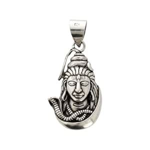 Azita 925 sterling silver God Shiv Pendant large for Men and Women ...