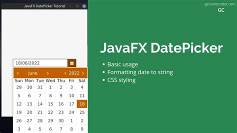 Date Picker in Java 的图像结果