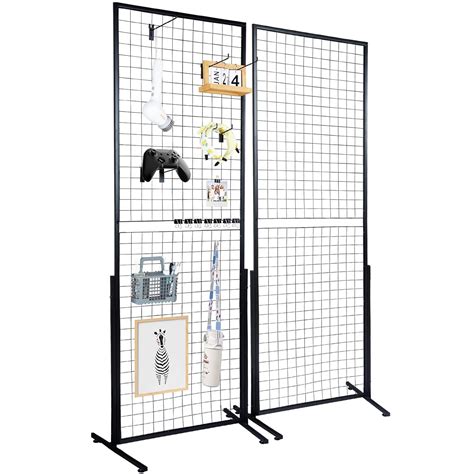 VEVOR 2' x 5.6' Grid Wall Panels Tower, 2 Packs Wire Gridwall Display ...