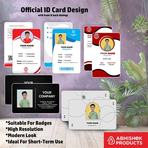 100 CorelDRAW 11 ID Card Templates CDR - Editable Front Back Designs ...