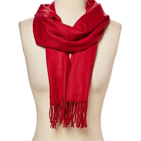 Rose Red Solid Scarfs for Women Fashion Warm Neck Womens Winter Scarves ...