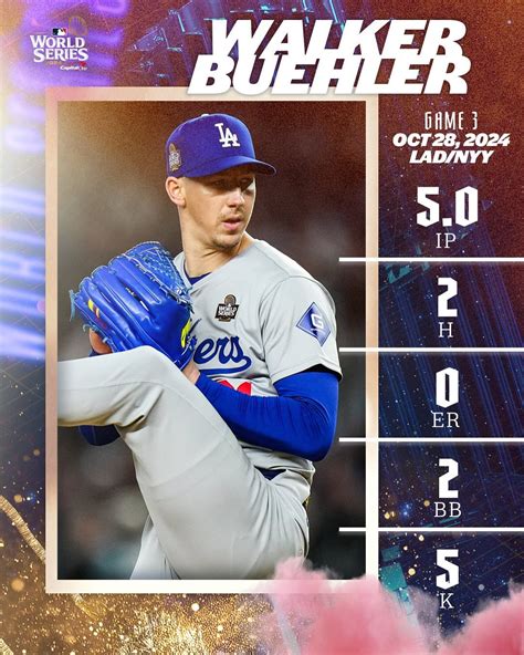 Los Angeles Dodgers | Big game pitcher, Walker Buehler. #WorldSeries ...