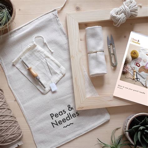 Punch Needle Kit With Frame By Peas And Needles | notonthehighstreet.com