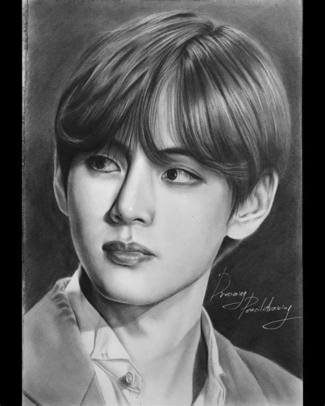 Pencil Drawing Of Girl Bts at Ellie Roseby blog