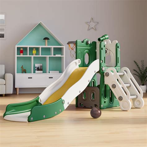 Amazon.com: Tower Kids Slide, Babeelovly Kids Playground L-Shaped Slide ...