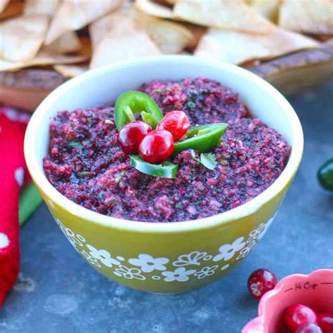 Fresh Cranberry Salsa Recipe-Sweet and Spicy - A Fork's Tale