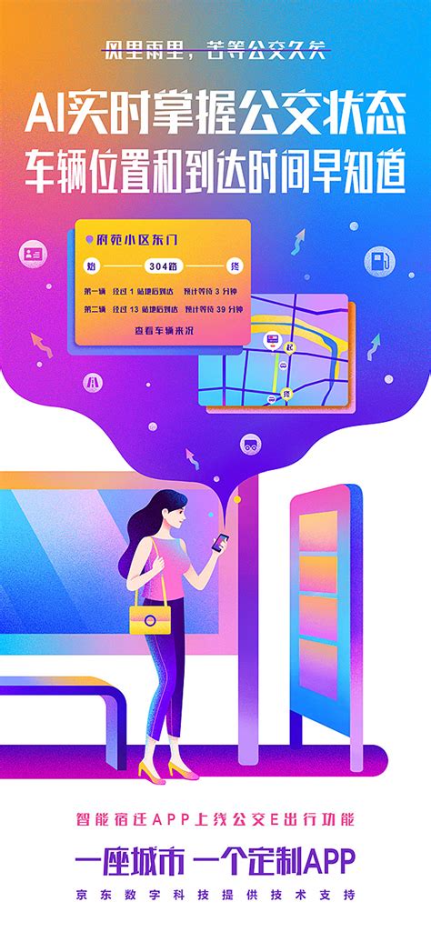 智能宿迁APP宣传手绘类扁平化套图_京东数字科技-站酷ZCOOL