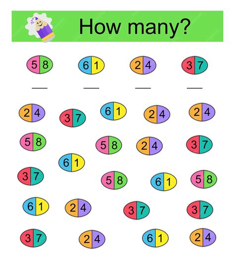 Premium Vector | Math activity for kids Need to find the correct answer ...