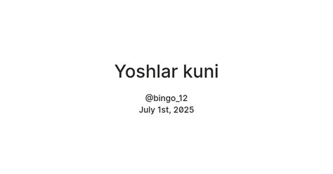 Yoshlar kuni — Teletype