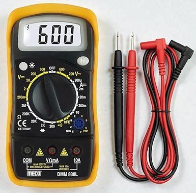 MECO DMM 830L Digital Multimeter with Backlight LCD & Data Hold | AC/DC ...