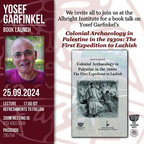 IES-AIAR Book Launch - Yosef Garfinkel - Colonial Archaeology in ...