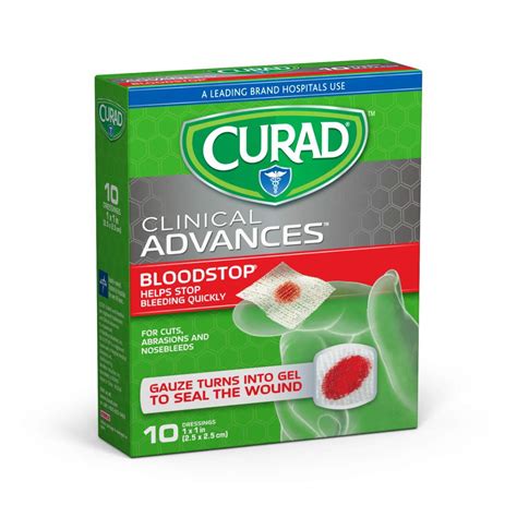 Buy Curad Bloodstop Hemostatic Gauze, Helps Stop Bleeding Quickly, 1" x ...