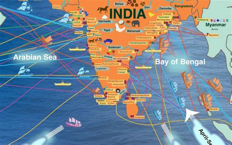 INDIA | Maritime History of 4 Millenia | A1 Size Map Online Indic ...