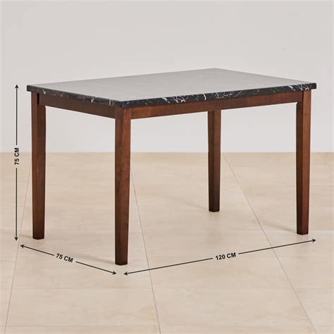 Buy Jasper Faux Marble Top 4-Seater Dining Table - Black and Brown from ...