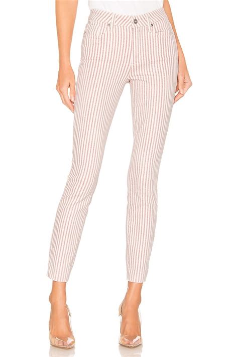 PAIGE Hoxton Ankle in Blossom Pink Stripe | REVOLVE