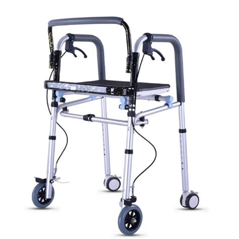 Aluminium Rollator With Brake Walkers Mobility Aid Folding Walking ...