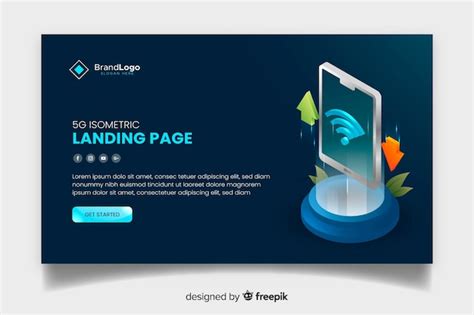 5g moderna landing page in design isometrico | Vettore Gratis