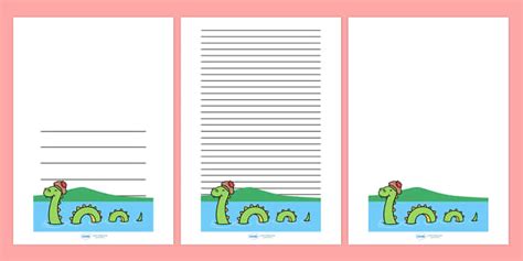 Loch Ness Monster Writing Frames
