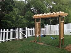 pergola swing this is the new swing set i just built for the when pergola swing this is the new swing set i just built for the when