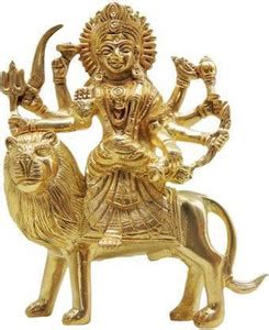 Avishi Brass Durga Mata Idol, Durga Murti, Goddess Durga Idol (400g ...