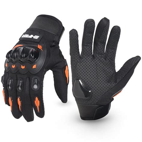 Full‑Finger Winter Biker Gloves with Knuckle Protection Riding Gloves ...