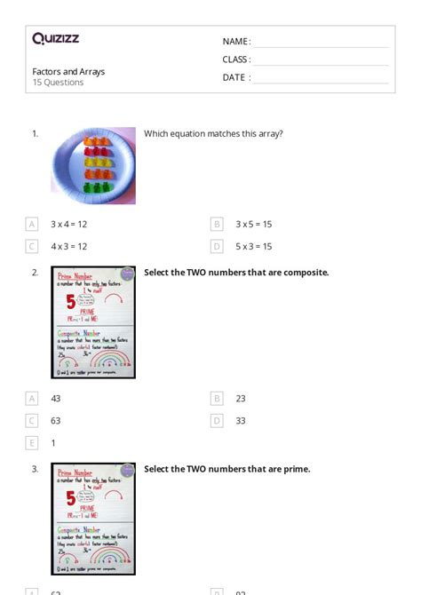 50+ Multiplication with Arrays worksheets for 4th Class on Quizizz ...