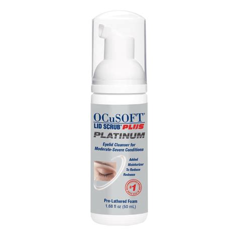 OCuSOFT Lid Scrub Plus Platinum Foaming Eyelid Cleanser 50 Milliliters ...