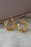 Buy Gold Plated Wrist Watch Hoop Earrings by Anushka Jain Jewellery ...