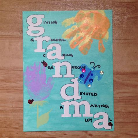 Grandma's birthday painting! | Birthday painting, Diy canvas, Grandma ...