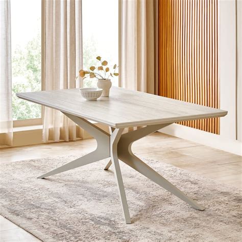 Buy Ivory Ceramic Top 6-Seater Dining Set with Chairs - Beige from Home ...