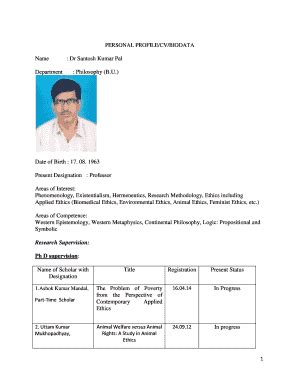 bio data application free download Forms and Templates - Fillable ...