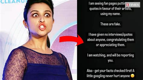 Parineeti Chopra fumes at fan clubs spreading fake quotes: 'I am ...
