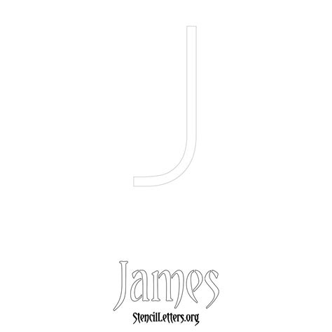 James Free Printable Name Stencils with 6 Unique Typography Styles and ...