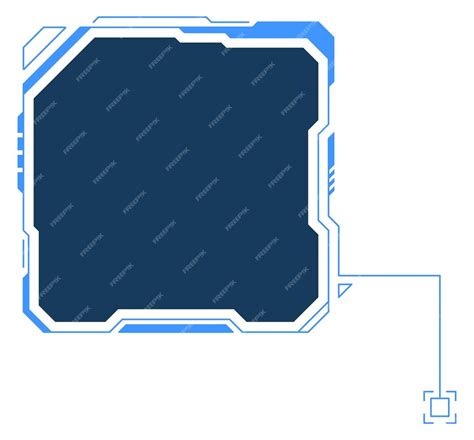 Cyber text box template square blue frame | Premium Vector