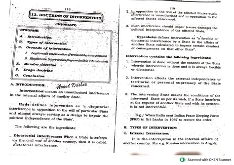 Doctrine of intervention (PIL) - Public International Law - Studocu