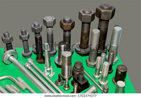Bolts Nuts Metal Fasteners Different Shapes Stock Photo (Edit Now) 1702374277