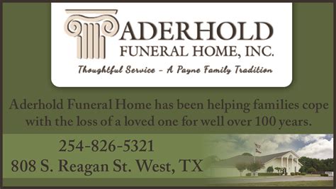 Aderhold Funeral Home - West TX
