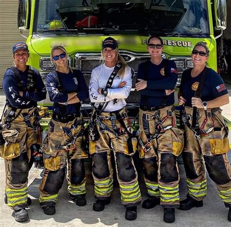 Female Firefighters Working